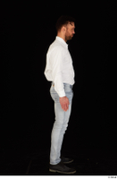  Larry Steel black shoes business dressed jeans standing white shirt whole body 0007.jpg